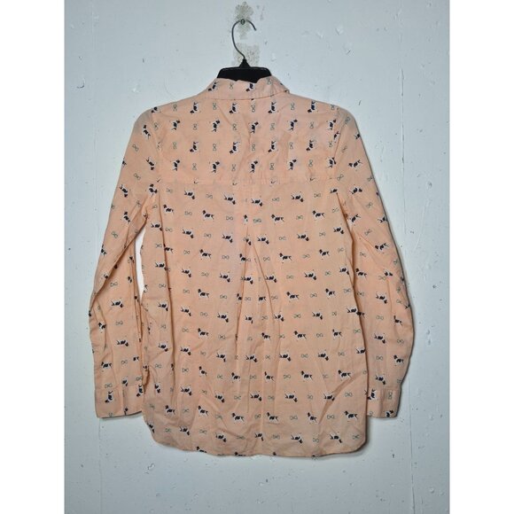 Red Camel Womens Multicolor Dog Print Button Shirt Size Small Light Animal Lover - Picture 2 of 9
